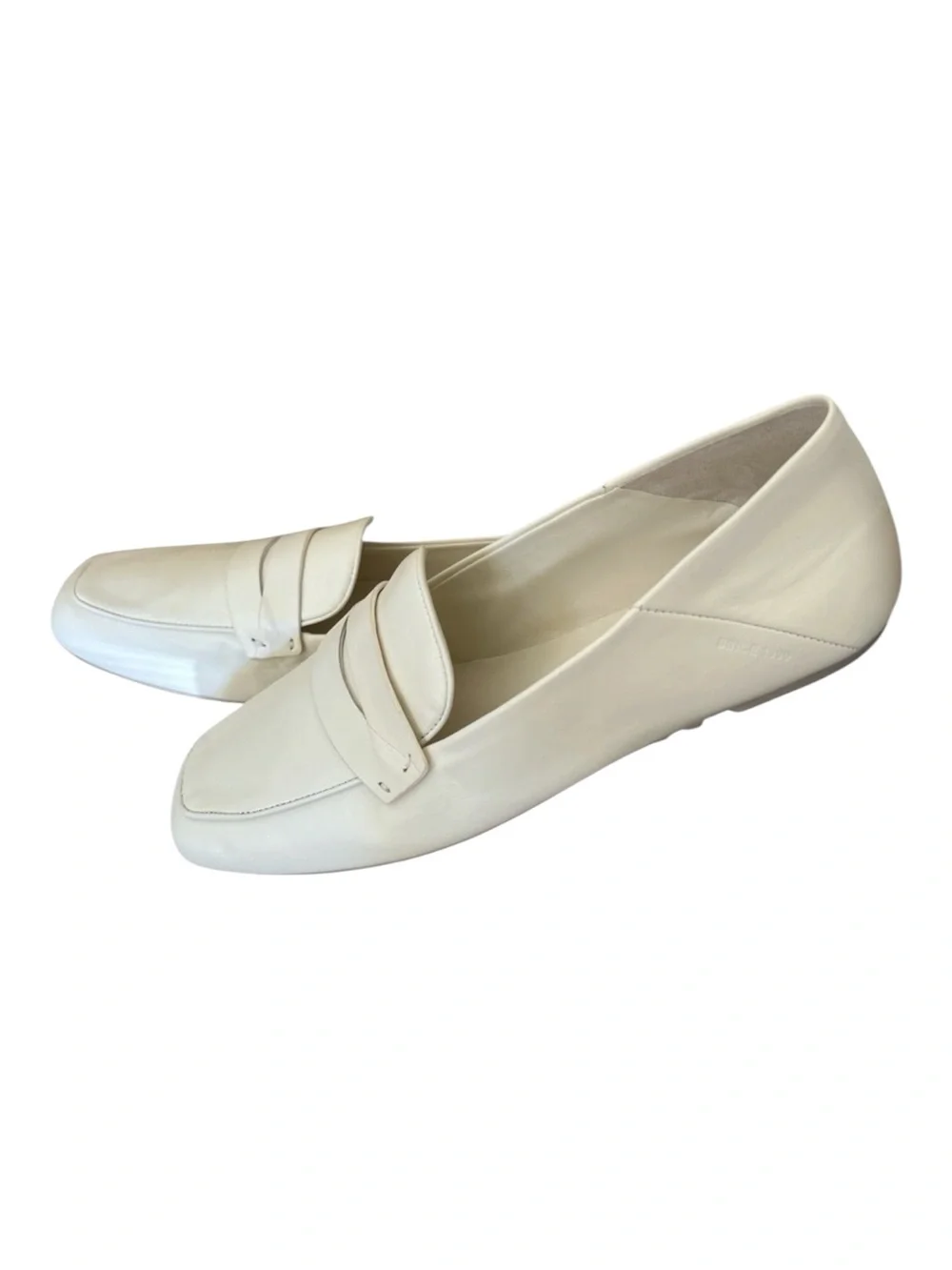 Franco Sarto Leather ZURY Penny Loafer Cream Women's Size 11M New Without Tags
